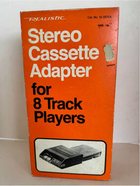 Realistic Stereo Audio Cassette Tape Adapter For 8 Track Players 12-1875A Player